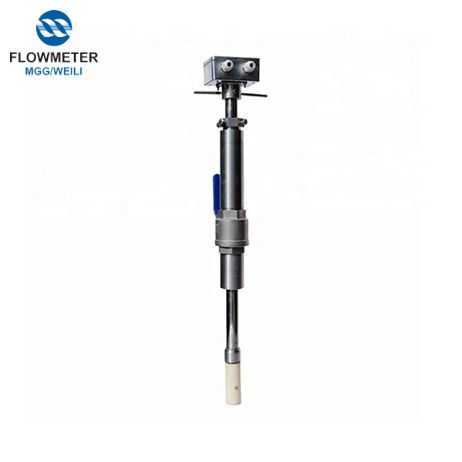 AC powered low cost insertion electro magnetic flowmeter for large pipe waste water